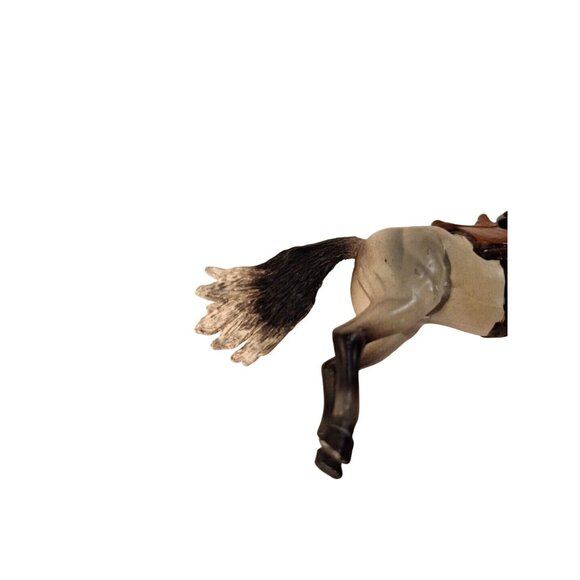 New Ray Horse Rearing Gray White Molded Brown Saddle Bridle 5x3" - Picture 15 of 16